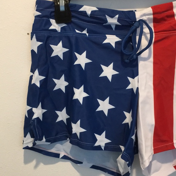 New Women’s Patriotic American Flag Swim Board Shorts Small Medium Large XL 3XL - Picture 3 of 8